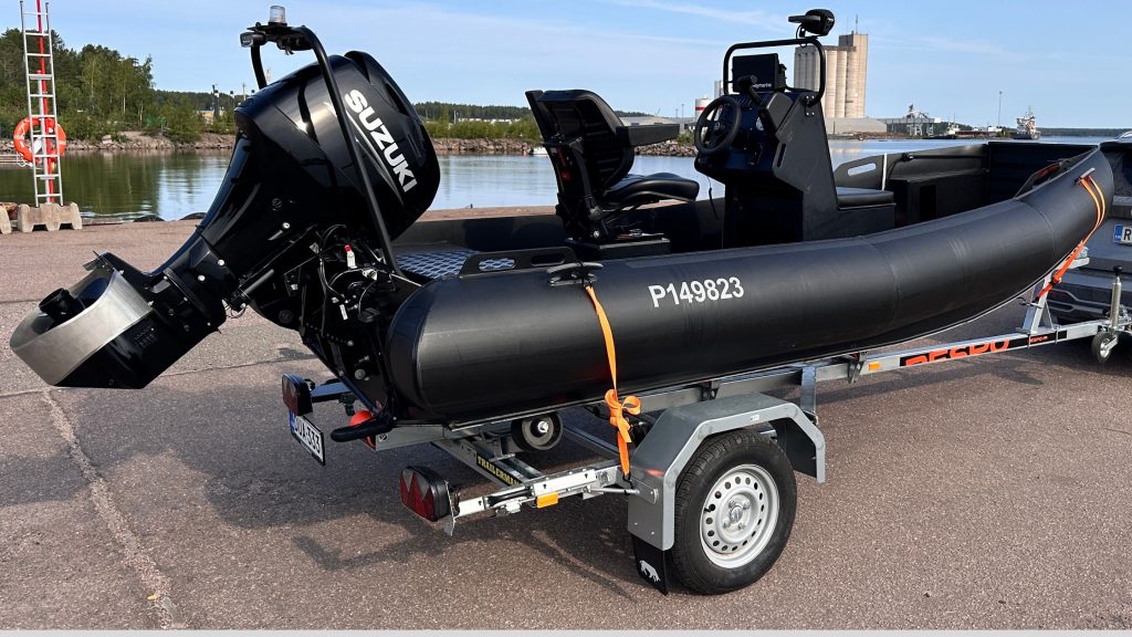 boat on a trailer
